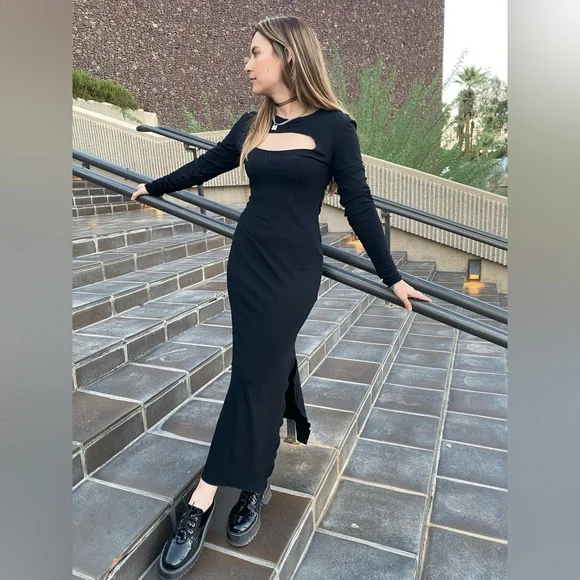 Perry Ellis by Marc Jacobs Vintage 1993 Grunge Collection Cutout Dress - Picture 4 of 13